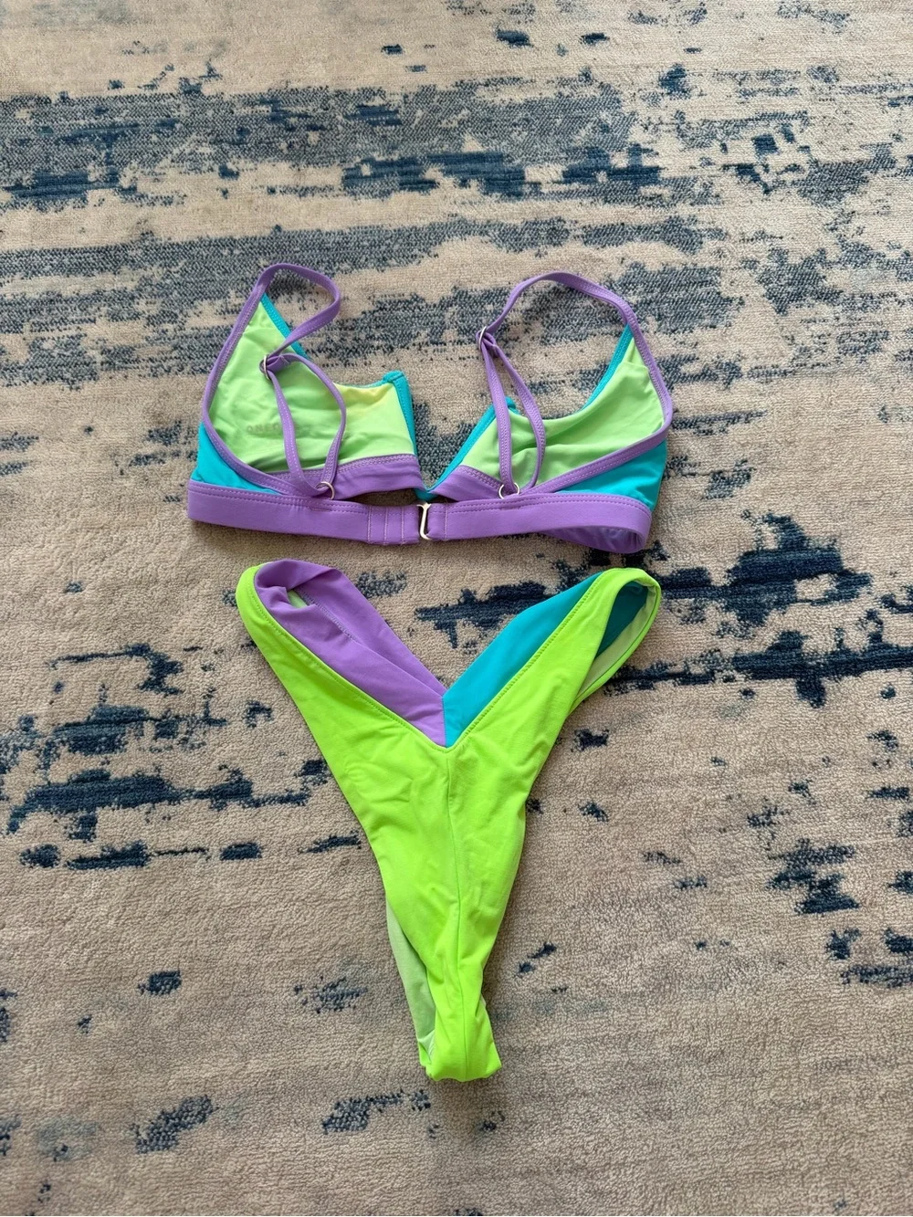 Oneone Swim Matching Bikini Set Small Bottoms & XS Top